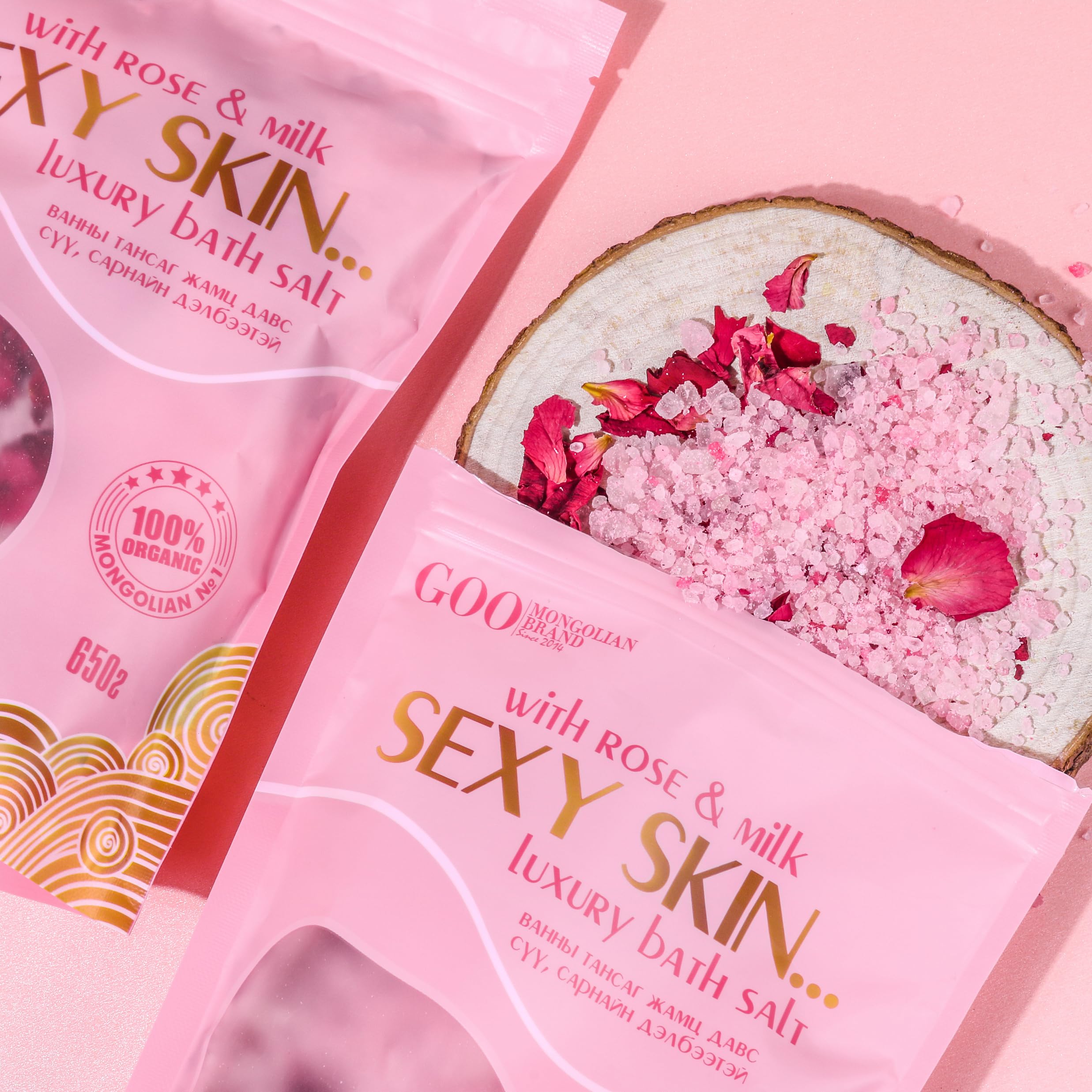 Premium 'JAMTS' Milk & Rose Bath Salts for Relaxation - Luxury Spa Treatment for Stress Relief & Skin Hydration | Perfect for Self-Care Evenings & Romantic Gift Ideas