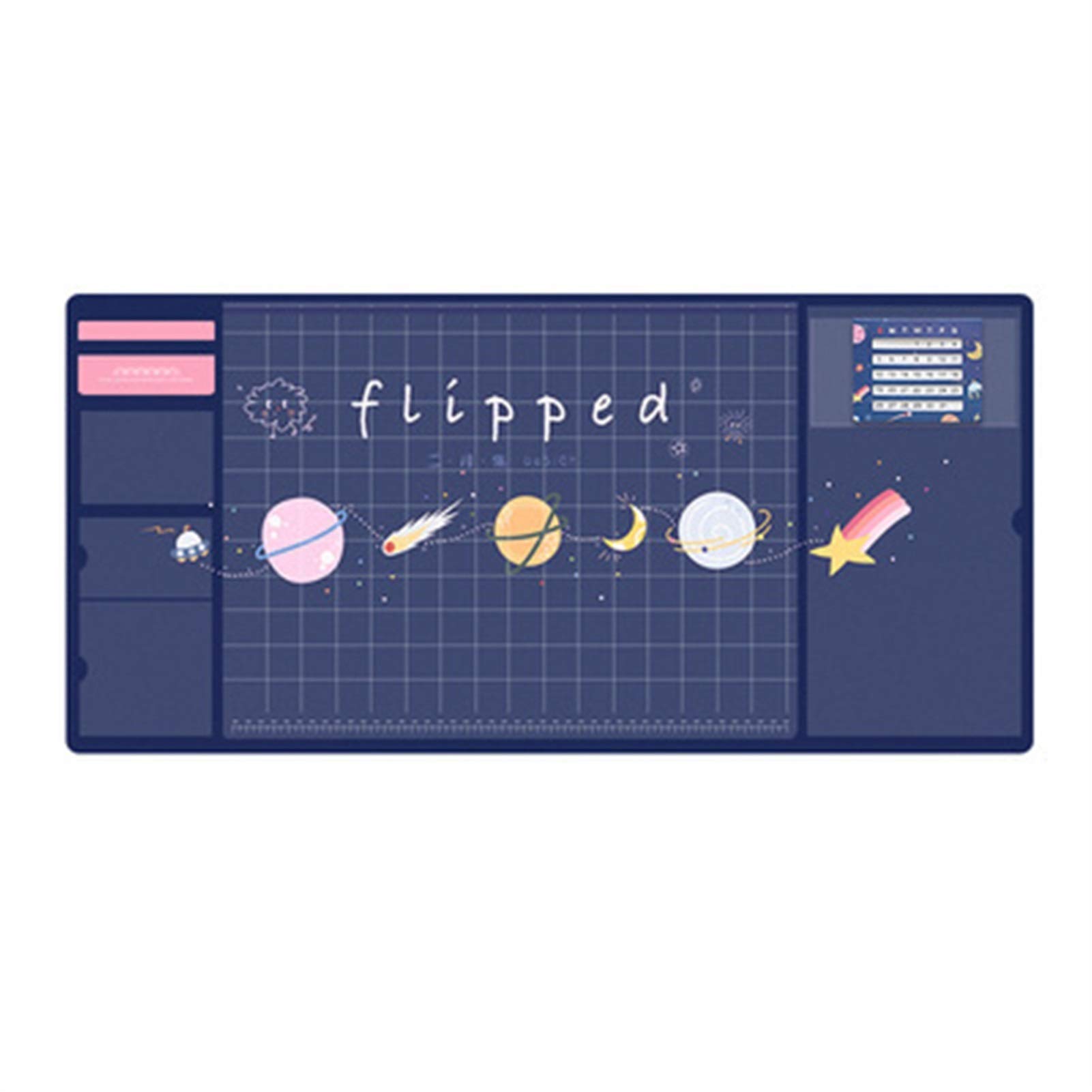 Cute PU Leather Mouse Pad with Cartoon Pattern - Large Non-Slip Desk Mat for Office & Gaming, Laptop Cushion with Calendar - Perfect for Computer Workstations & Home Office (Color: Elephant Gray)