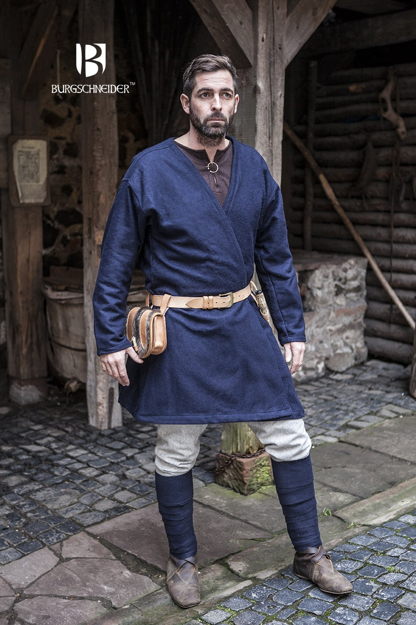 Viking Coat Loki Blue - Authentic Norse Viking Cloak for Cosplay & LARP - Perfect for Halloween, Renaissance Fairs & Medieval Reenactments
