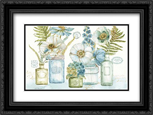 Lisa Audit 18x15 Black Ornate Framed Double Matted Museum Art Print - My Greenhouse Bouquet I - Perfect for Living Room, Bedroom & Office Wall Decor