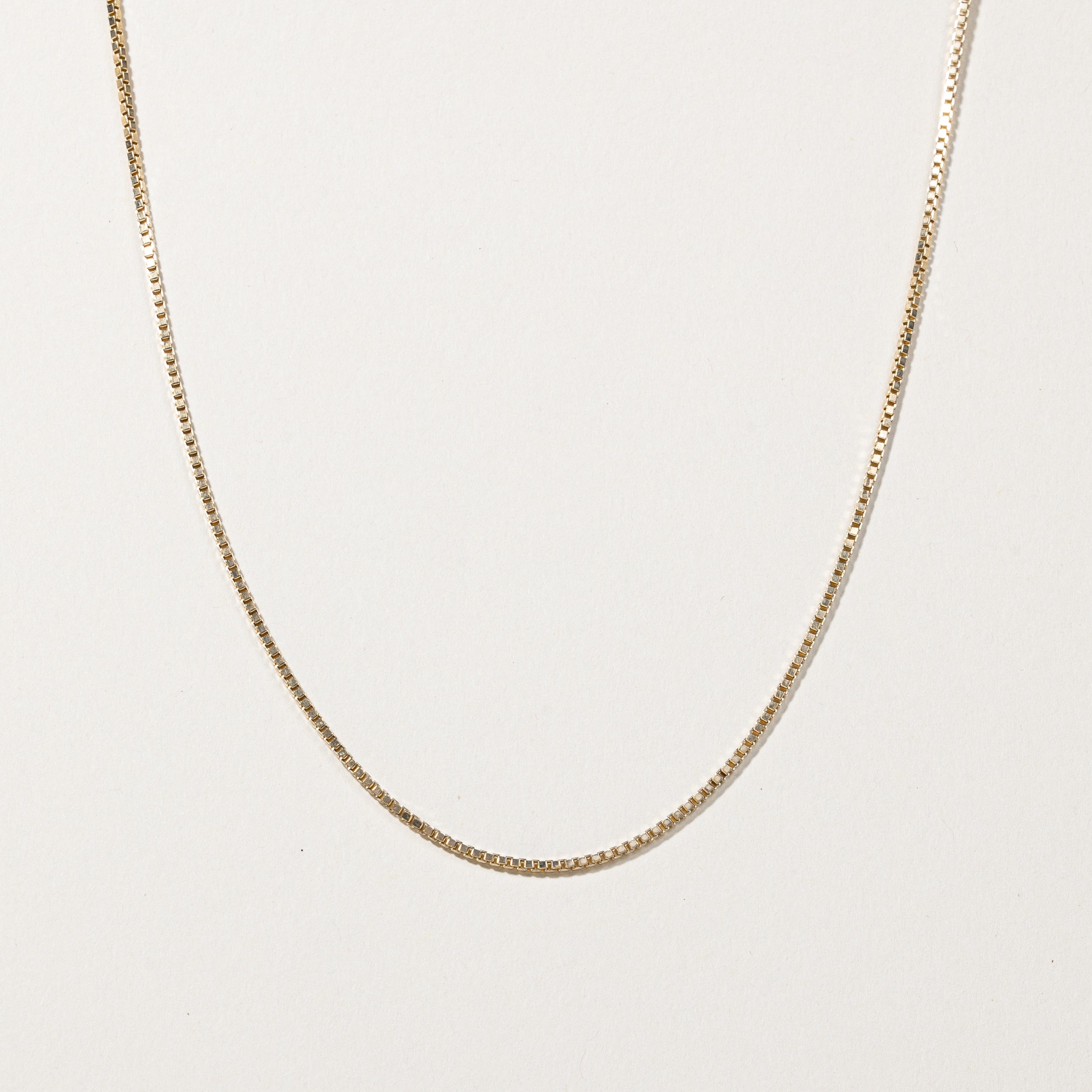 10K Yellow Gold Box Link Chain Necklace for Women - 24 Inch Classic Dainty Jewelry for Everyday Wear, Layering & Gifts