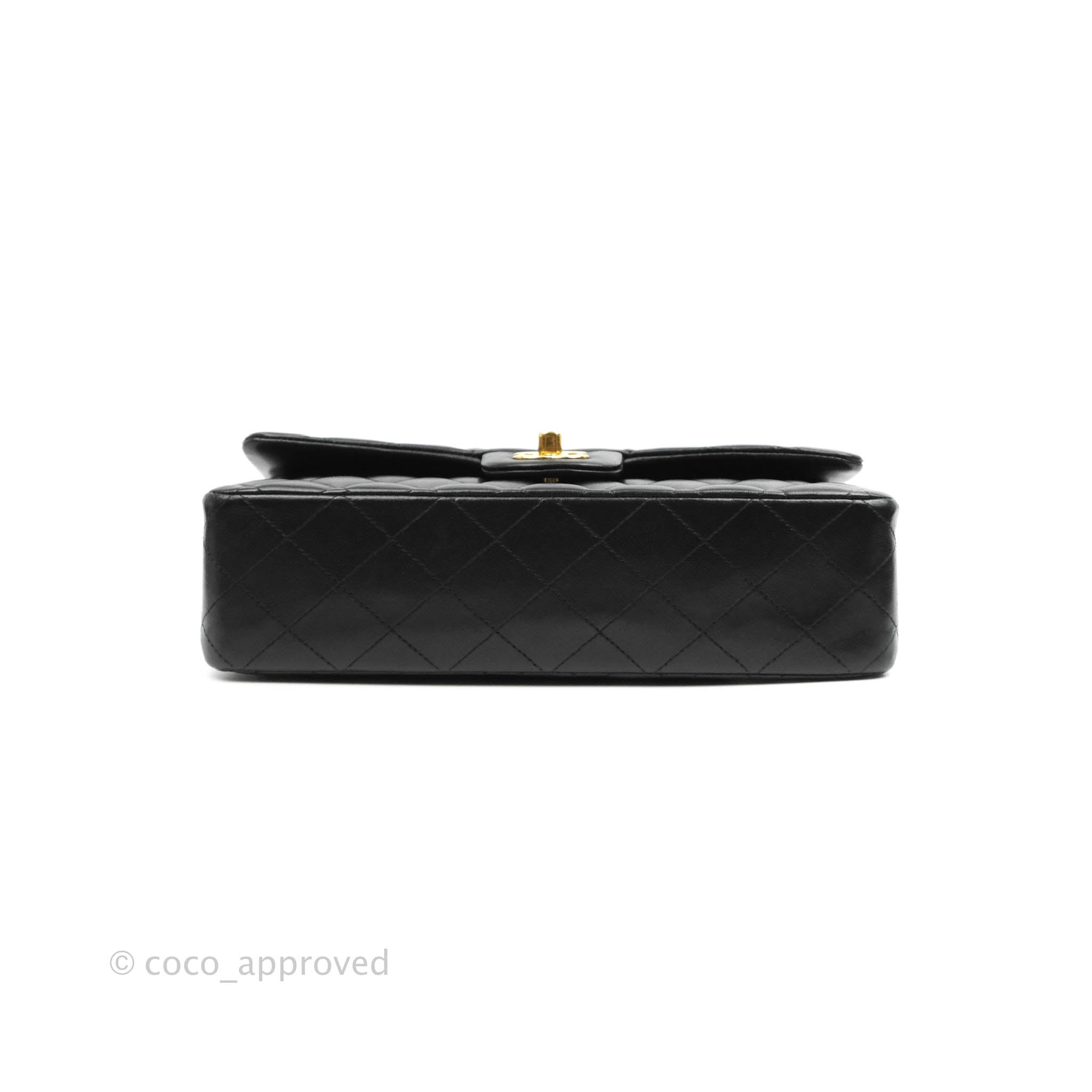 Chanel Classic Medium Double Flap Bag - Black Lambskin Leather with Gold Hardware | Luxury Handbag for Women, Perfect for Work, Evening & Special Occasions