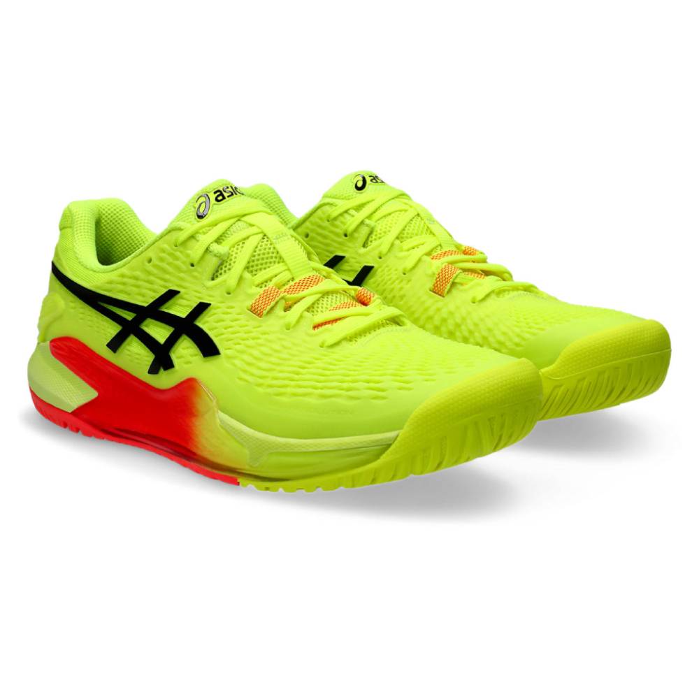 ASICS Gel Resolution 9 Paris Edition Men's Tennis Shoes - Safety Yellow/Black | High-Performance Court Shoes for Competitive Play & Training | Perfect for Hard Courts & Clay Courts