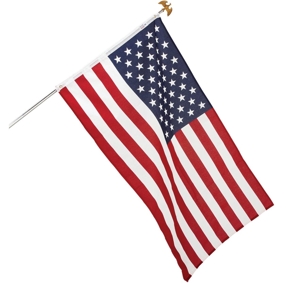 Valley Forge Flag AA-US1-1 Heavy Duty Polyester American Flag Set - 3x5 ft USA Flag with Embroidered Stars & Sewn Stripes - Perfect for Outdoor, Home, School, and Patriotic Events