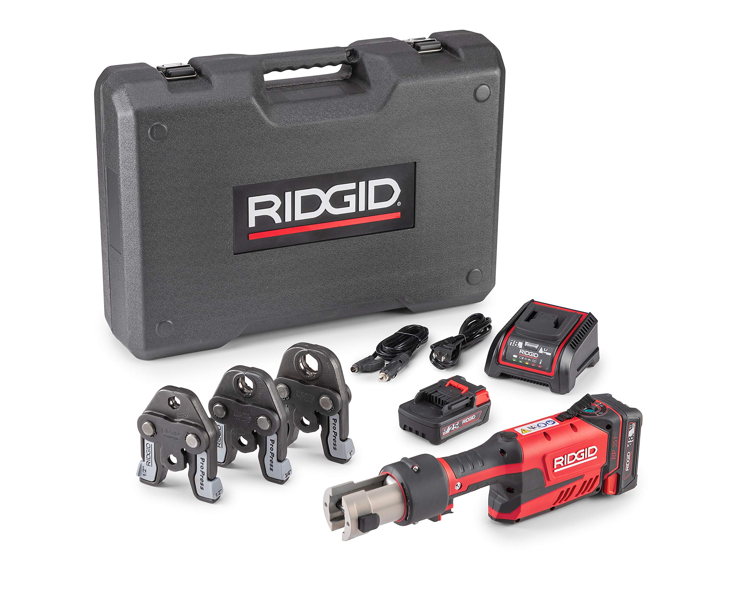 RIDGID 67183 RP 351 ProPress Standard Press Tool Kit with Battery & Charger, 1/2