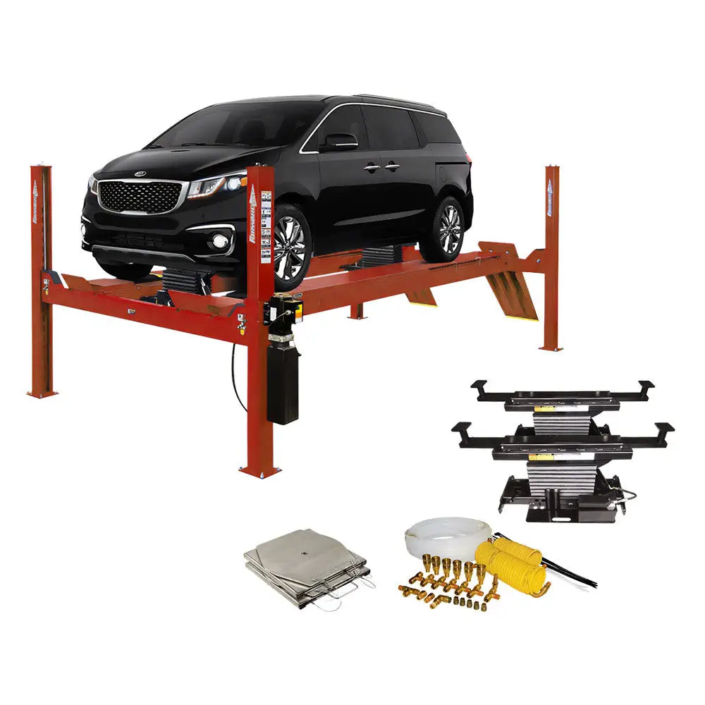 Forward Lift CRA14 14K Four Post Car Lift with Alignment Kit - Heavy Duty Closed Front Design for Auto Repair Shops & Home Garages