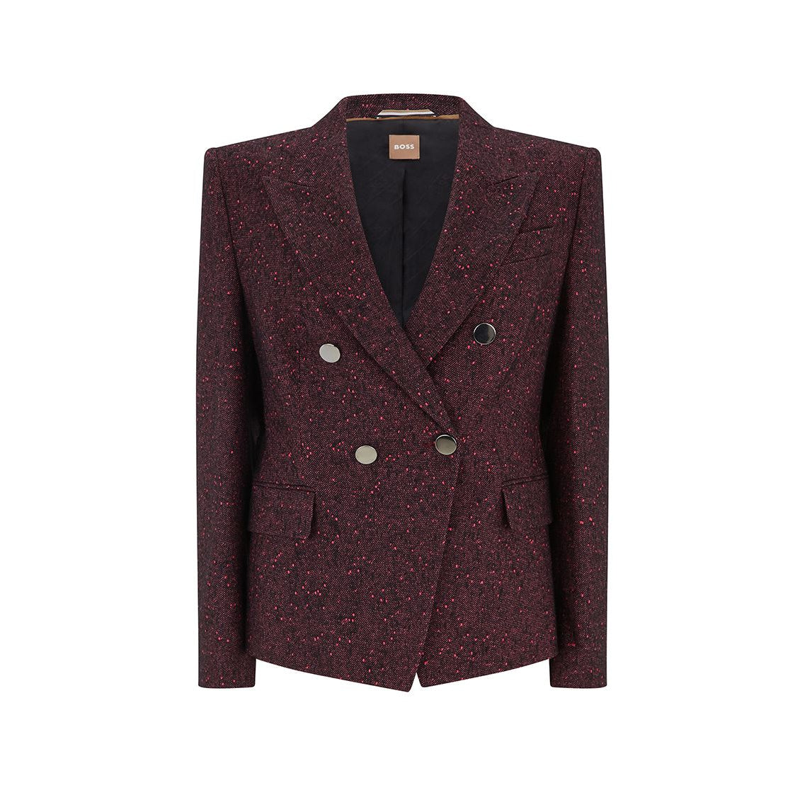 Hugo Boss Jocanah Tailored Double Breasted Jacket in Aubergine - Premium Men's Formal Blazer for Business, Weddings & Special Occasions
