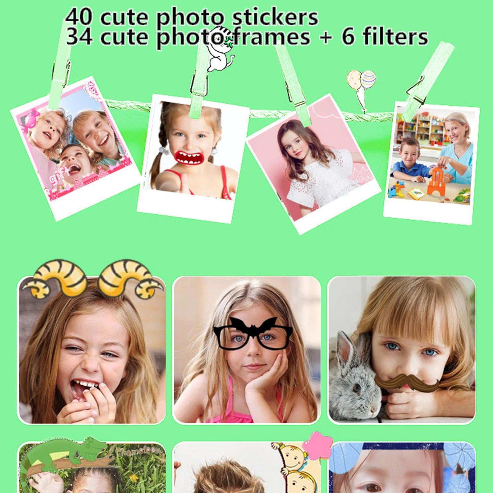 **Kids Digital Camera 1080 HD - Cartoon Camera for Children with Fun Filters & Games - Perfect for Travel, Birthday Gifts & Creative Play**