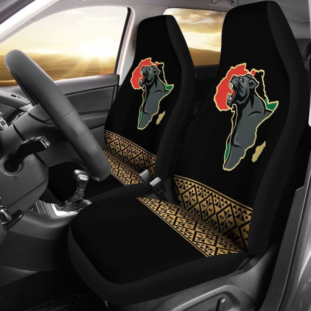 Premium African Print Car Seat Covers - Panther Africa Design 3911-153908 | Stylish & Durable for SUVs, Sedans & Trucks | Perfect for Travel, Commuting & Cultural Enthusiasts