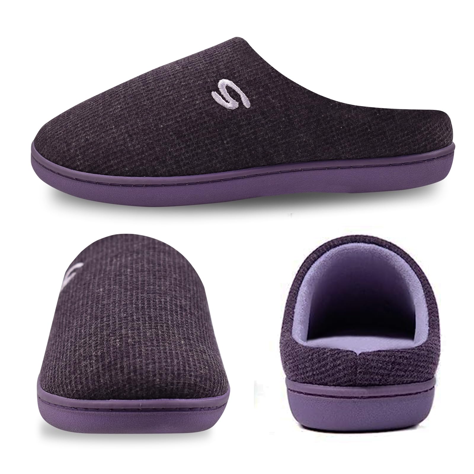 Women's Memory Foam Slippers - Soft & Comfortable House Shoes for Indoor & Outdoor Use - Perfect for Relaxing at Home, Lounging or Quick Errands