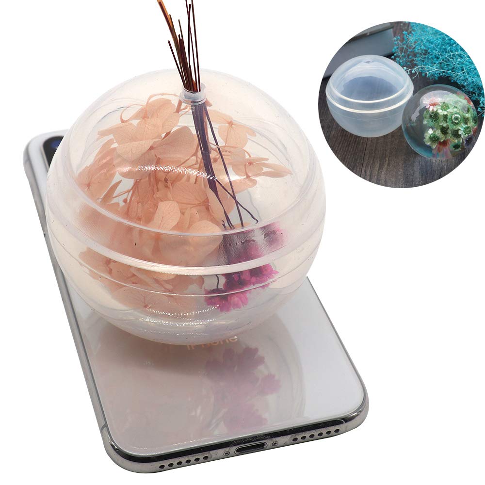 DIY Sphere Resin Molds - 6cm Large Round Silicone Molds for Epoxy Crafts, Jewelry Making & Home Decor