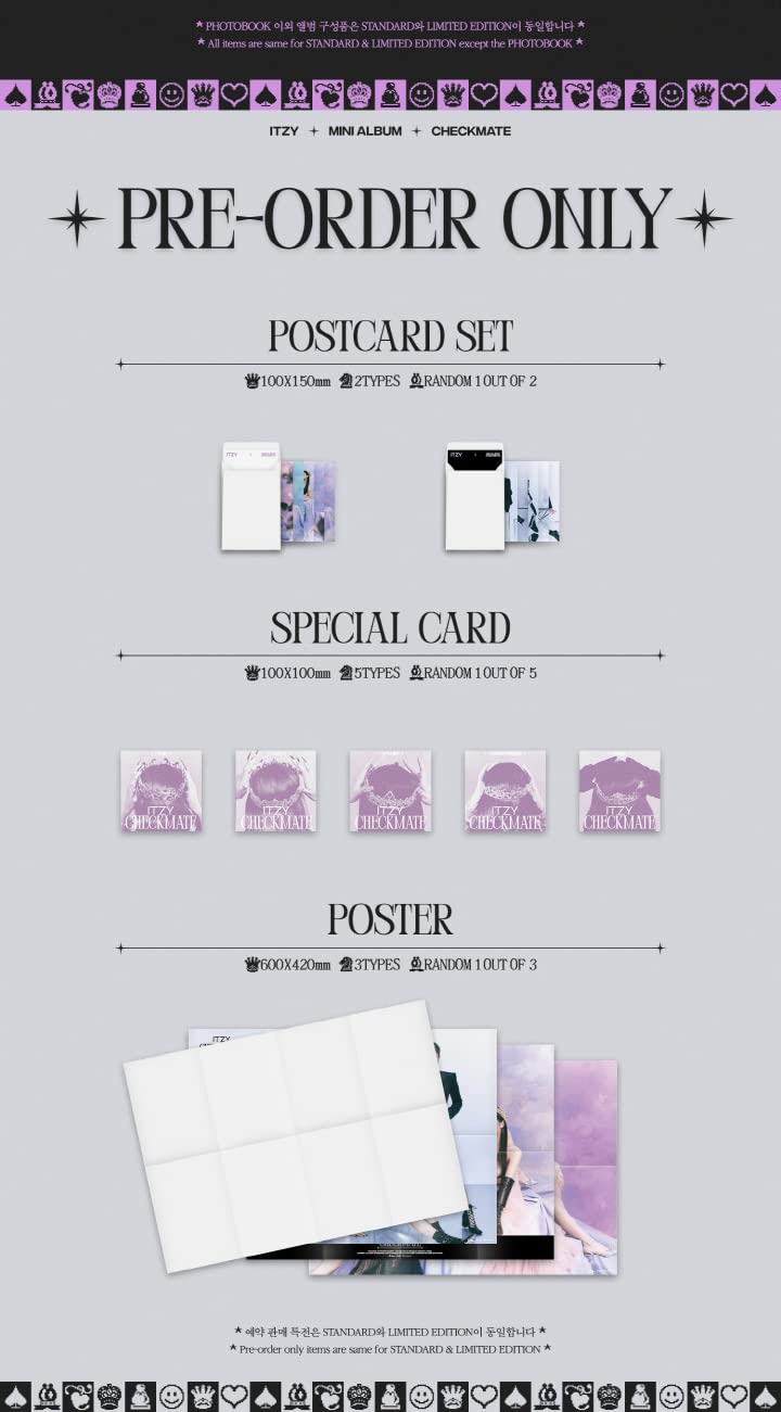 ITZY CHECKMATE 5th Mini Album CHAERYEONG Version - Kpop Merchandise with 68p Photo Book, 2p Photo Cards, Mini Poster, Stickers & More | Perfect for Kpop Fans, Collectors and Gift Giving