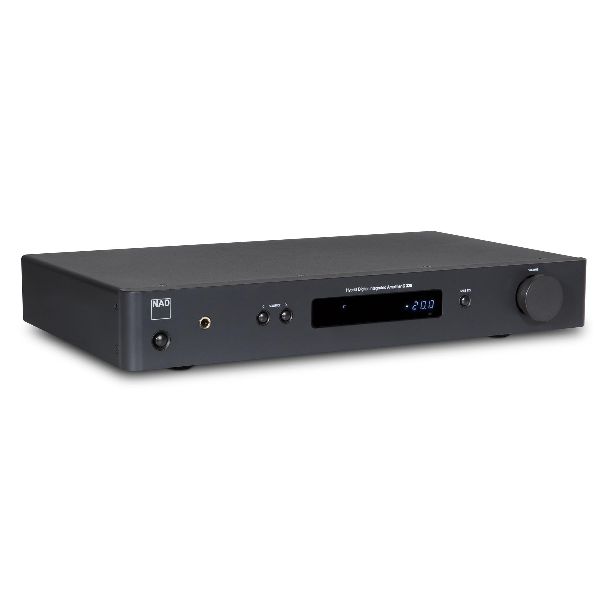 NAD C 328 Integrated Amplifier with Built-in DAC - High Fidelity Stereo Audio for Home Theater & Music Listening
