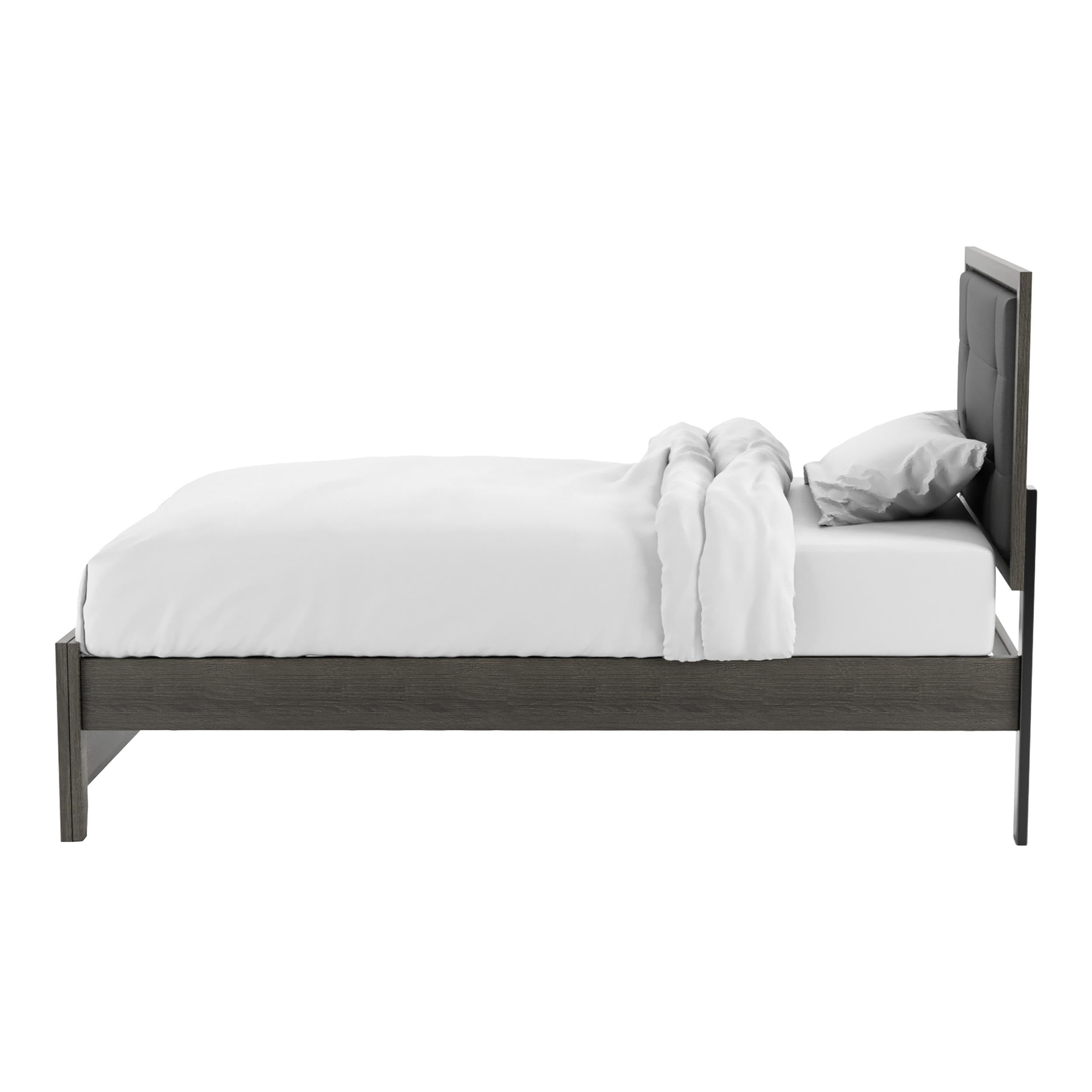 Furniture of America Livorn 3-Piece Gray Wood Bedroom Set - Twin Bed + 2 Nightstands | Modern Bedroom Furniture for Small Spaces & Guest Rooms