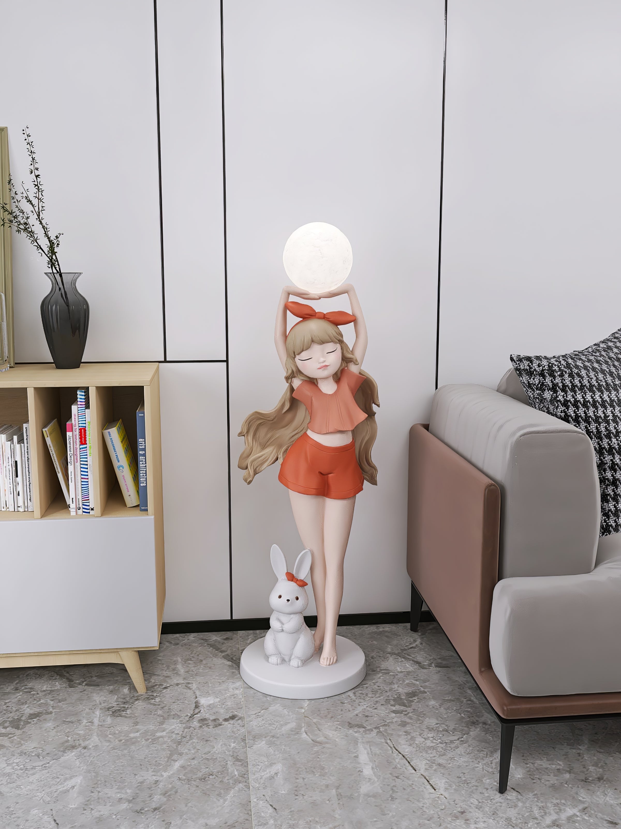 Elegant Ballet Girl Floor Lamp - Adjustable LED Dancer Light for Bedroom, Living Room & Nursery - Perfect for Kids Room Decor & Dance Studio Lighting