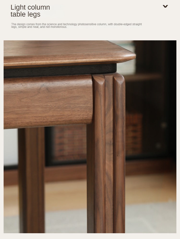Premium Black Walnut Solid Wood Modern Large Office Desk - Executive Workstation for Home & Business Use, Durable Writing Table for Conference Rooms & Professional Spaces