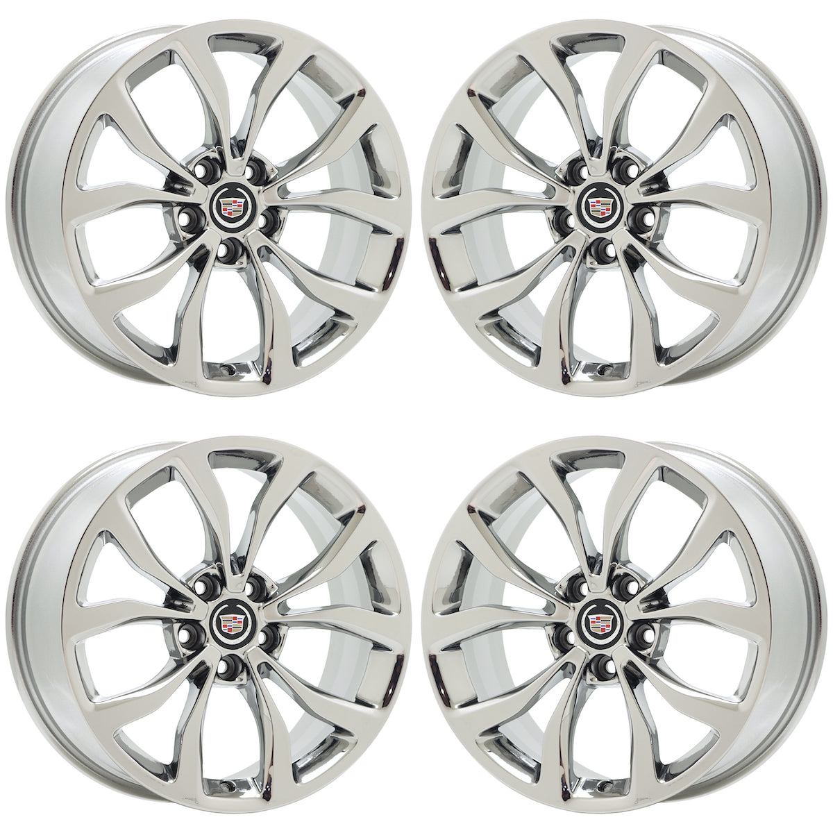 18x8 18x9 Cadillac ATS Coupe Chrome Wheels - Factory OEM 4704 4706 Replacement Wheels for Enhanced Style & Performance | Perfect for Luxury Car Upgrades & Custom Builds