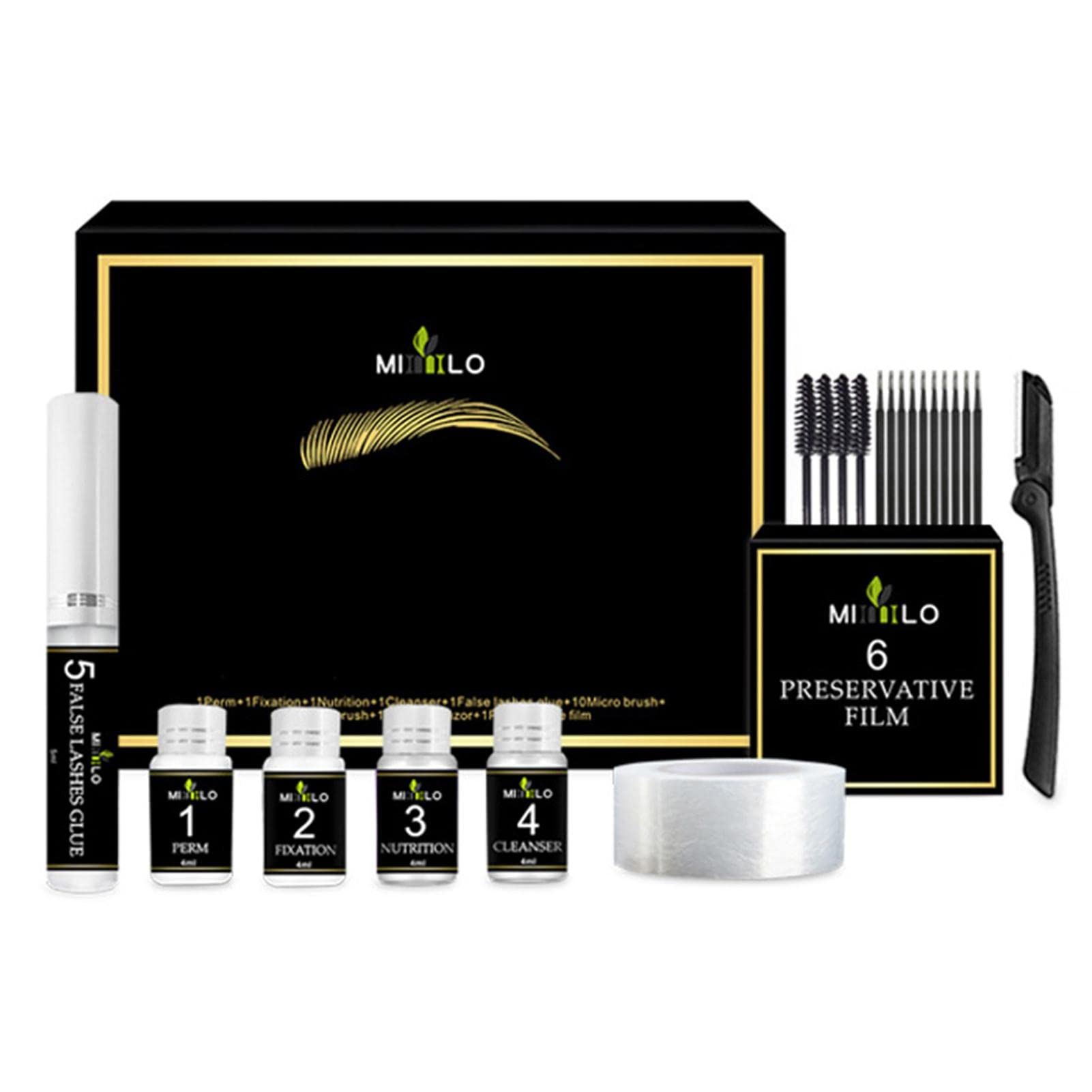 Tuli Brow Lash Lift Kit - Professional DIY Eyebrow & Eyelash Lamination Kit for Home Use, Long-Lasting 8 Week Perm & Tinting Solution for Fuller Brows - Perfect for Salon-Quality Results at Home or Professional Use