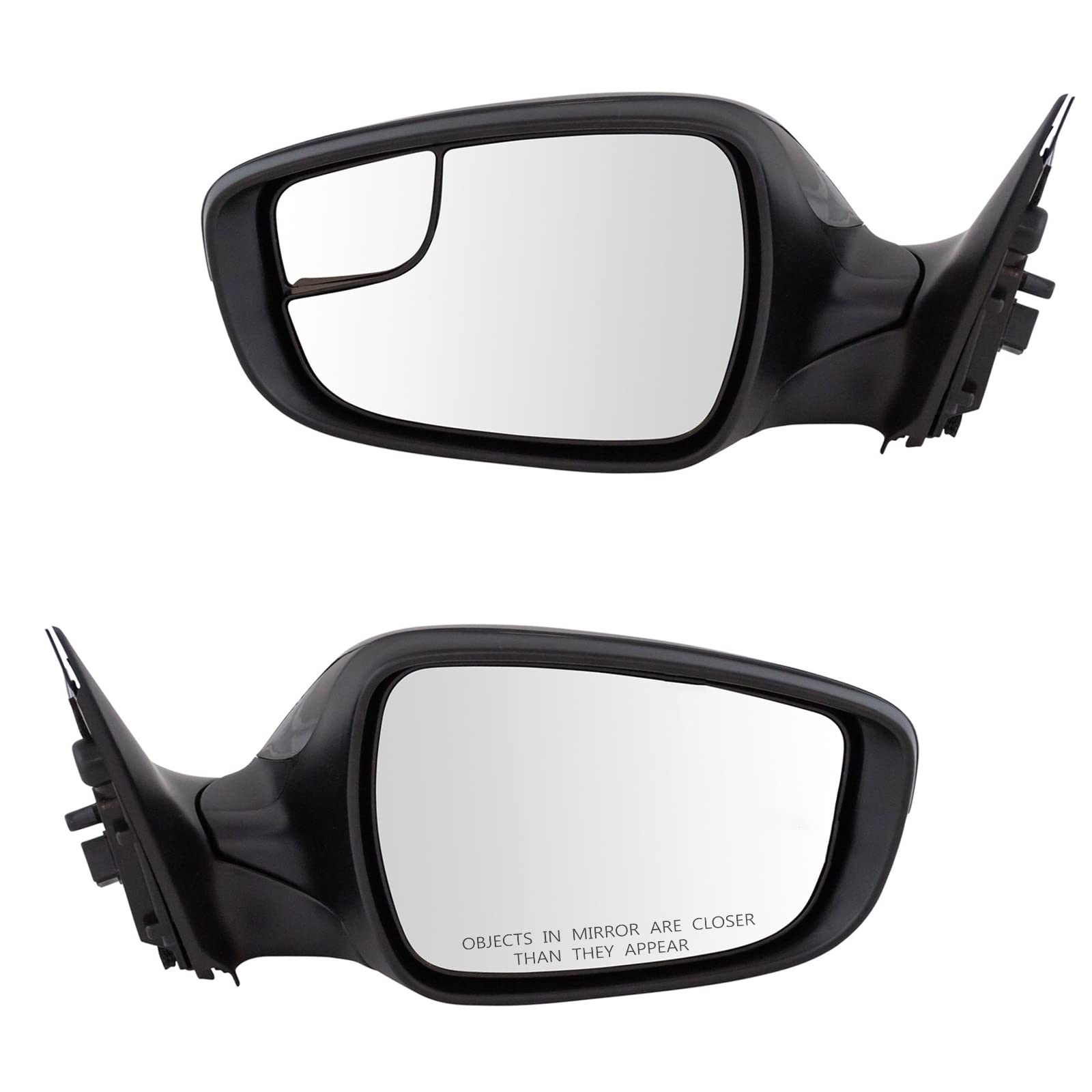 TRQ Power Heated Side Mirror Pair Set with Turn Signal & Paint Match - Compatible with Hyundai Veloster (Metal Roof) - Perfect for Winter Driving & Enhanced Safety