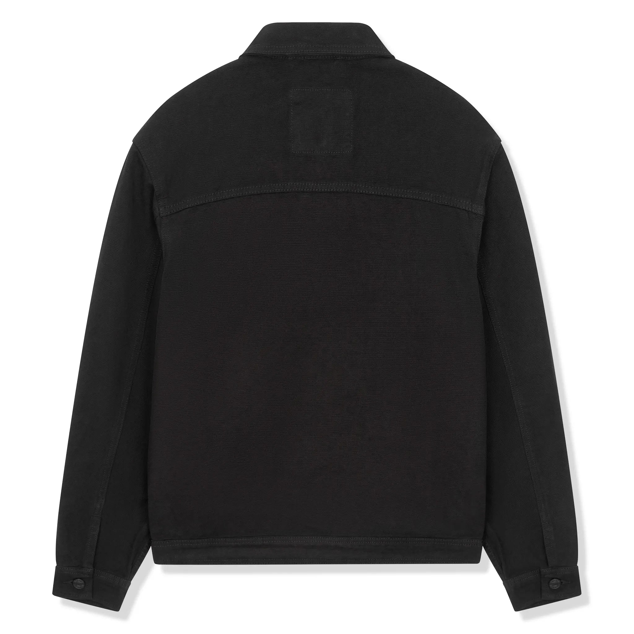 SIARR Black Denim Jacket for Men - Stylish Slim Fit Vintage Denim Jacket with Button Closure - Perfect for Casual Outfits, Streetwear & Fall Layering