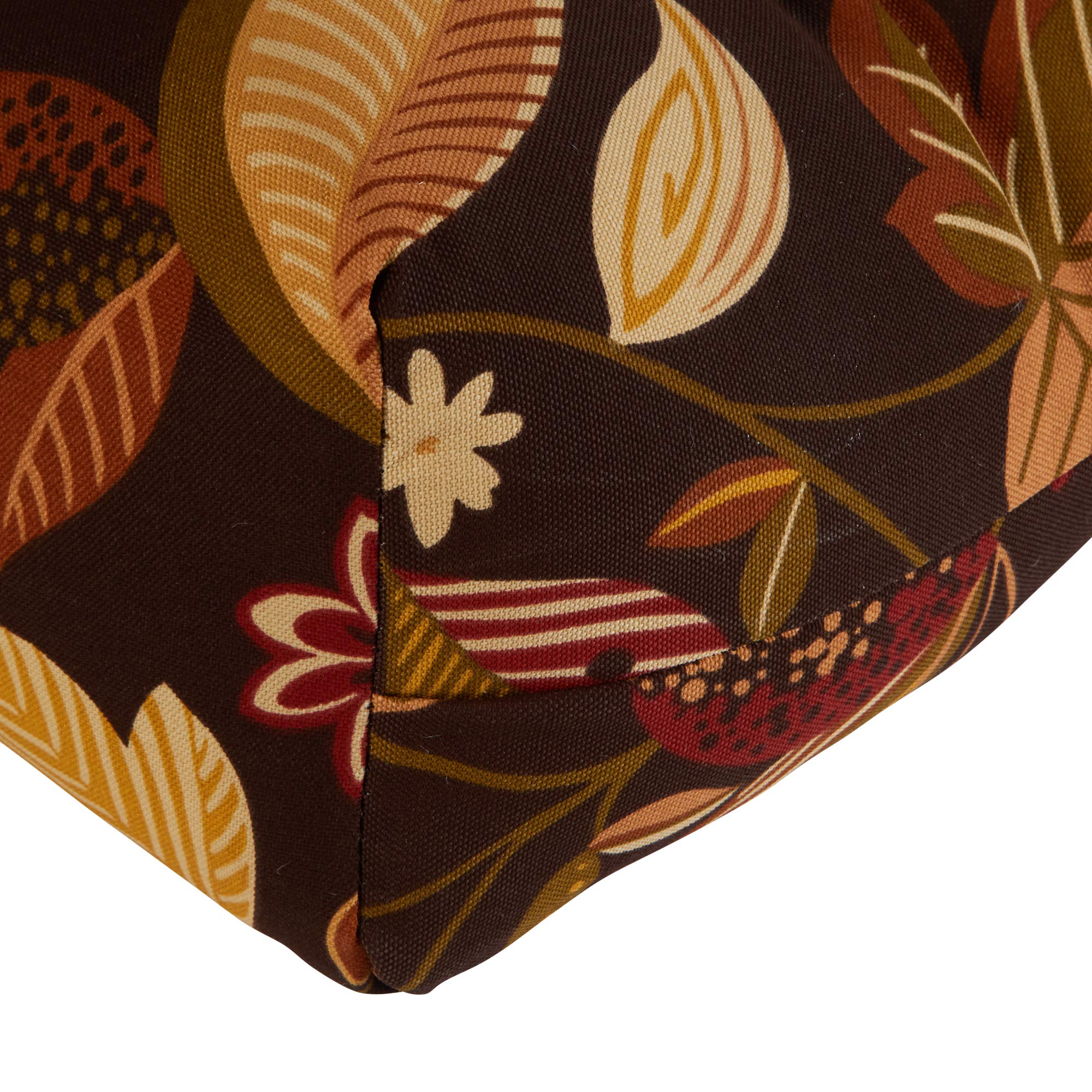 Greendale Home Fashions 51x18-inch Outdoor Bench Cushion - Waterproof & Durable - Set of 1 - Russet Floral Design - Perfect for Patio, Deck, Garden & Poolside Seating