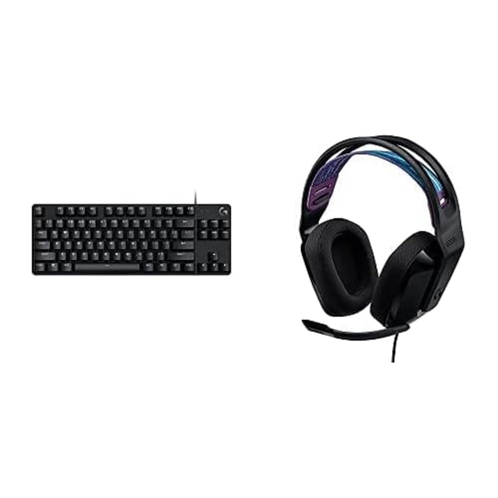 Logitech G413 TKL SE Compact Mechanical Gaming Keyboard with G335 Wired Gaming Headset Combo - Black | Perfect for PC, PS4, Xbox Gaming & Esports Tournaments