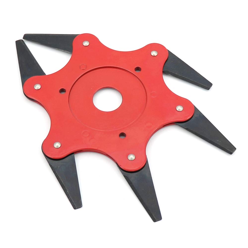6 Teeth Blade Trimmer Head - Heavy Duty Lawn Mower Brush Cutter Replacement for Grass & Weeds - Perfect for Yard Maintenance, Landscaping & Gardening Accessories
