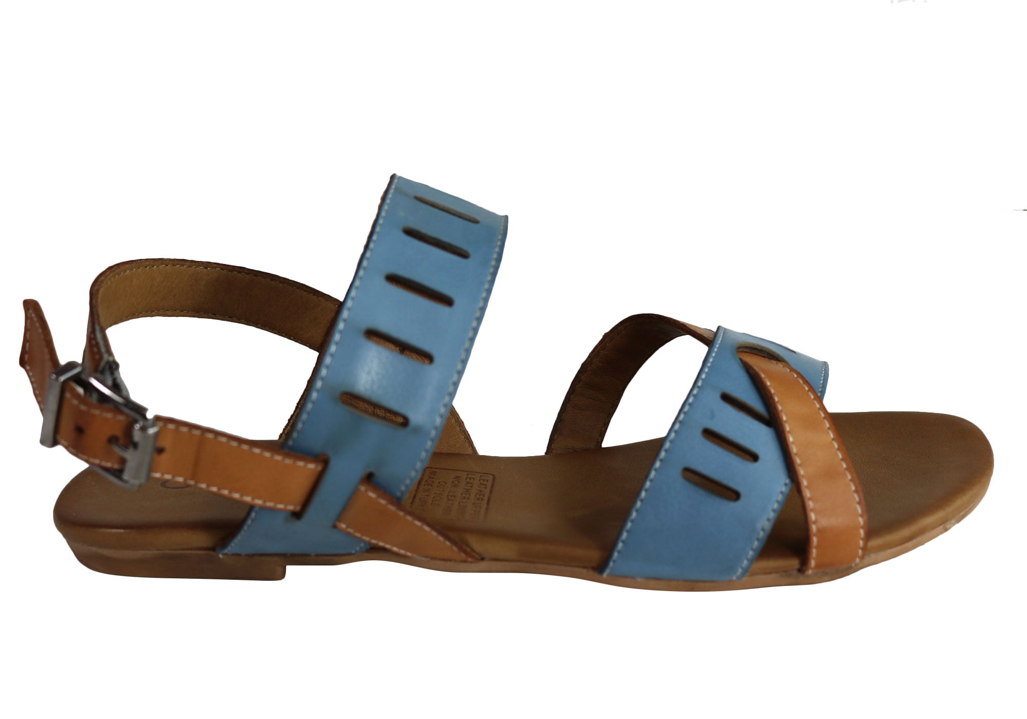 Orizonte Toto Women's European Leather Comfortable Flat Fashion Sandals - Stylish & Comfortable for Walking, Travel & Summer Outfits