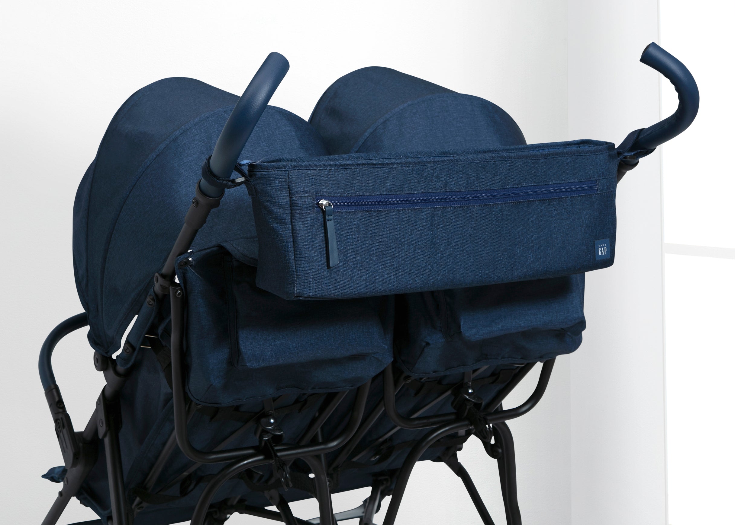 BabyGap Classic Parent Organizer for Double Stroller - Convenient Storage for Diapers, Bottles & Essentials - Perfect for Shopping, Travel & Family Outings