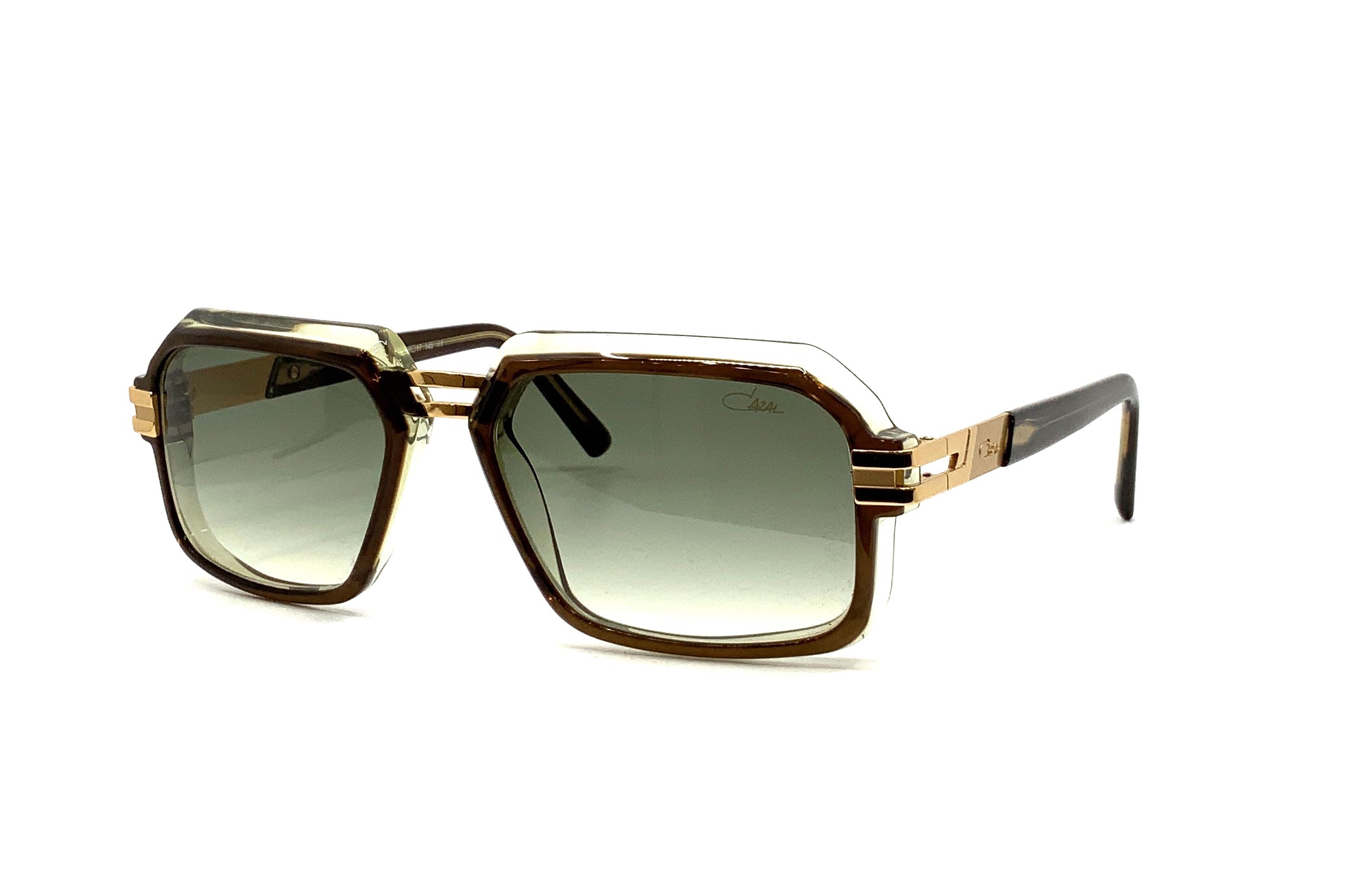 Cazal 6004/3 Sunglasses - Olive Transparent Frame, UV Protection, Retro Style for Men & Women - Perfect for Outdoor Activities, Driving, and Fashion Accessories