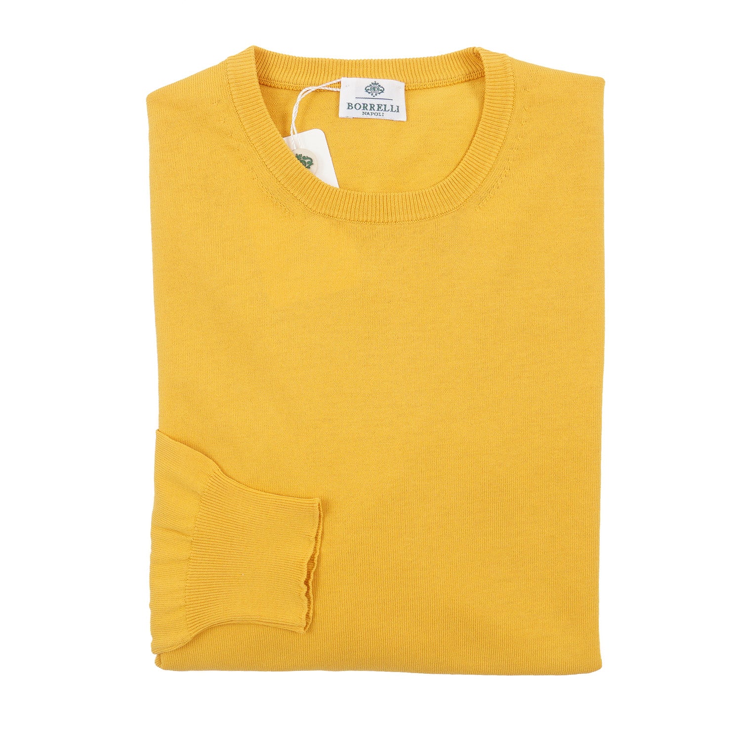 Luigi Borrelli Men's Lightweight Cotton Sweater - Soft & Breathable Pullover for Casual Wear & Layering | Perfect for Office, Travel & Everyday Comfort