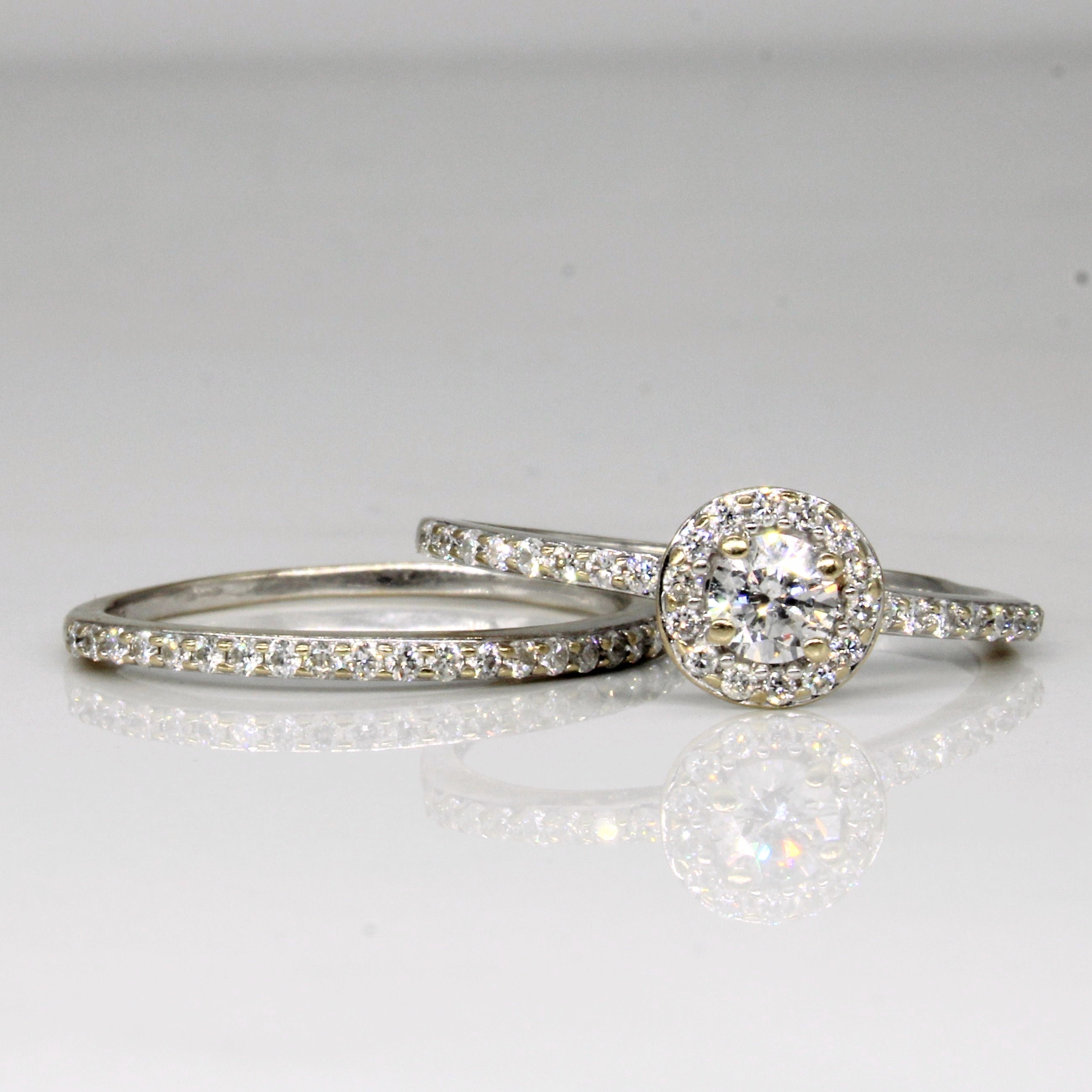 0.70ctw Diamond Wedding Ring Set for Women - Size 9 | Elegant Bridal Jewelry for Engagement, Anniversary & Special Occasions