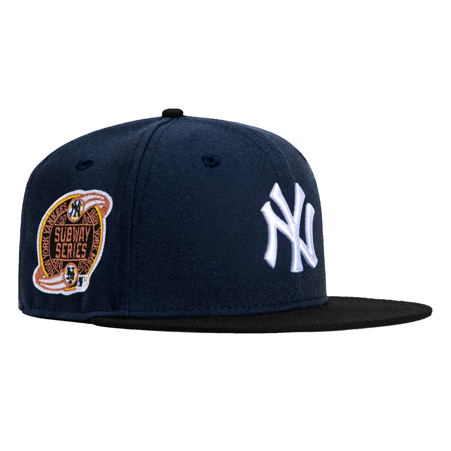 New Era 59Fifty New York Yankees Subway Series Patch Baseball Cap - Navy, Black & Gold Colors - Perfect for Yankees Fans, Baseball Games & Streetwear Fashion