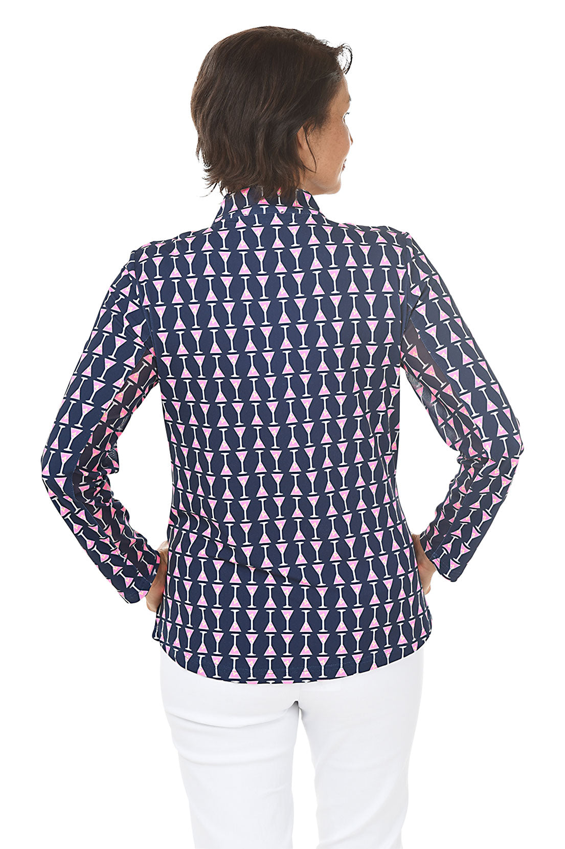 Cooling UPF50+ Mock Neck Top for Women - Sun Protection Fashion Tops for Outdoor Activities, Beach, and Summer Wear