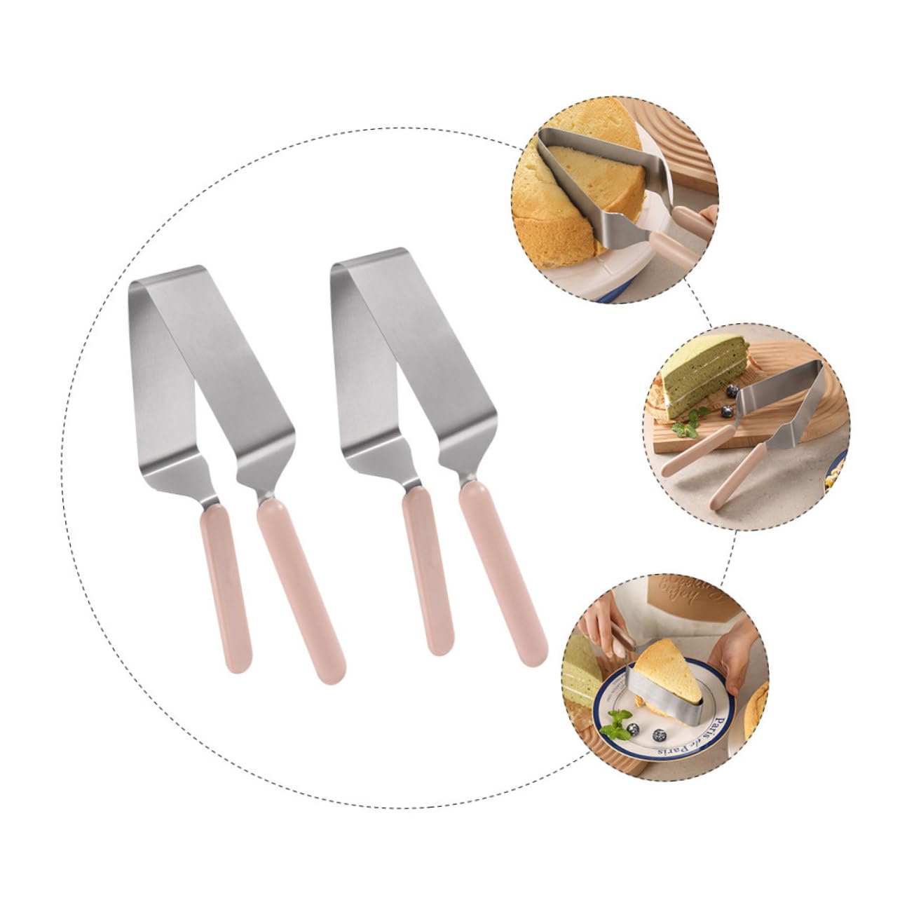 Triangle Cake Transfer Separator - Stainless Steel Cake Divider Tool for Perfect Slices | Ideal for Birthday Parties, Weddings & Baking Enthusiasts