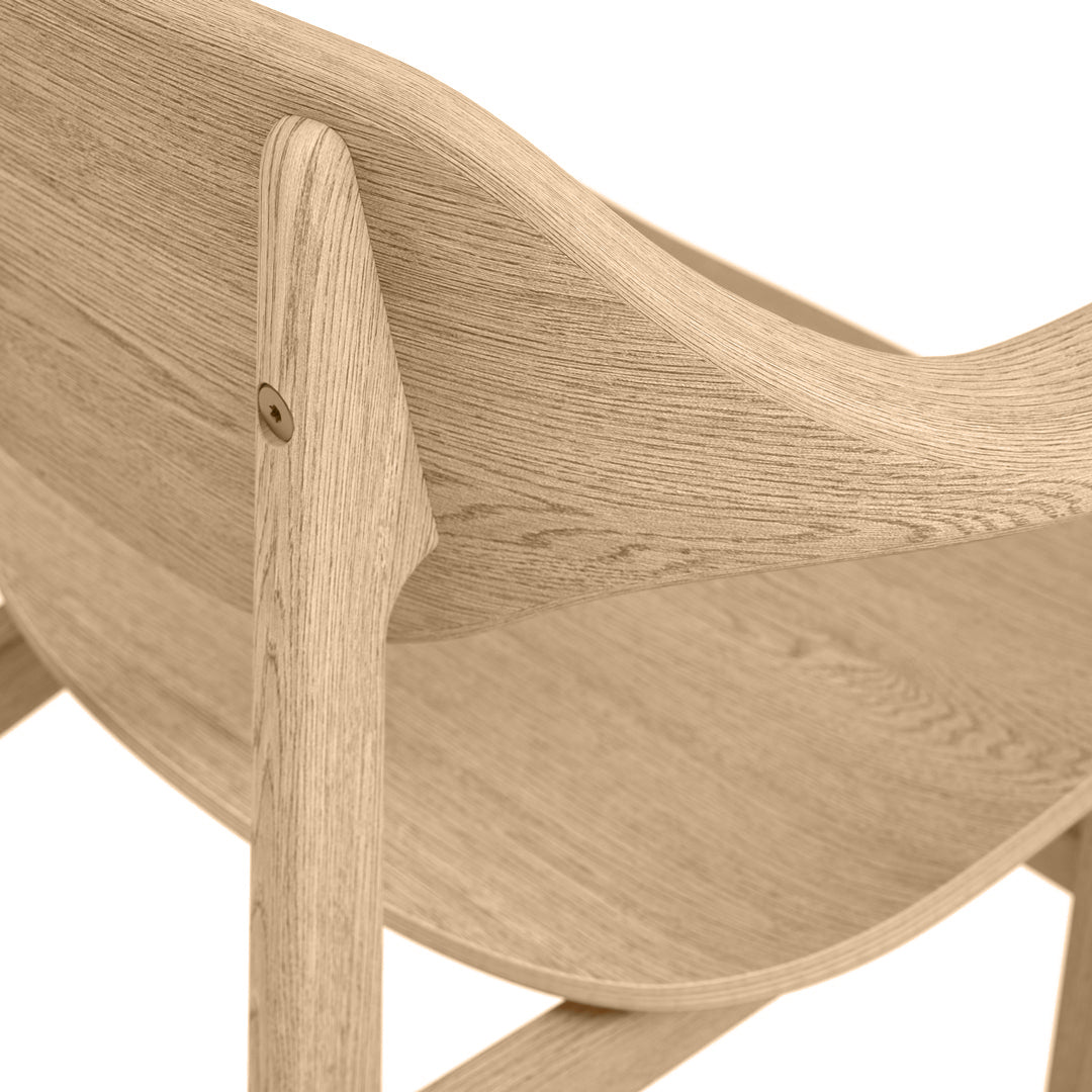 Bufala Dining Chair - Modern Wooden Dining Room Chair with Upholstered Seat - Perfect for Kitchen, Dining Room, and Home Office