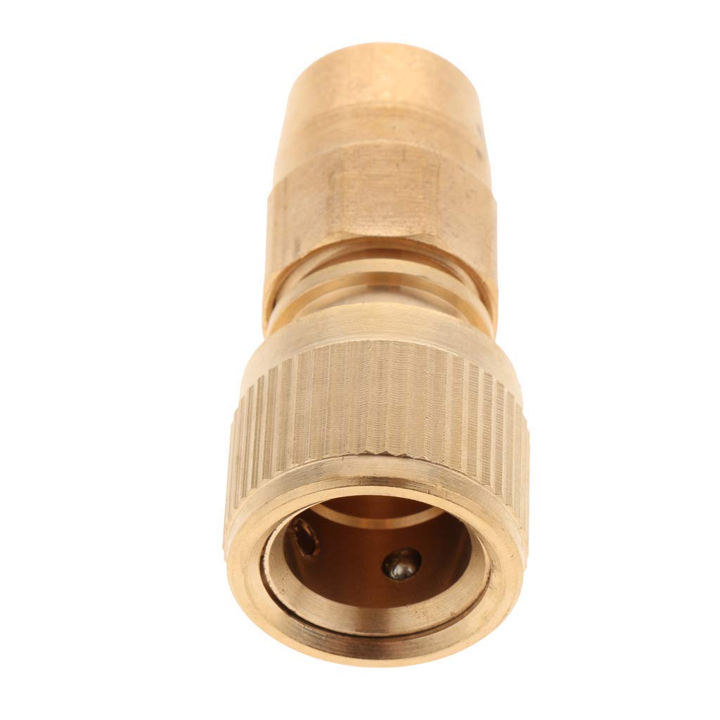 2-Pack Brass Garden Hose Quick Connect Adapters - Expandable & Standard Hose Repair Fittings for Outdoor Watering, Sprinklers & Irrigation Systems