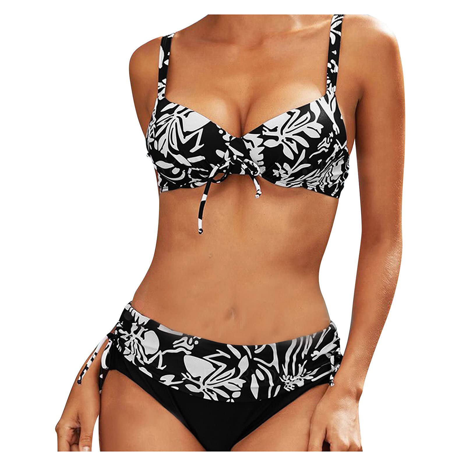 Qvkarw Women's Floral Print Push Up Bikini Set - Sexy Two Piece Swimwear for Teens & Adults - Perfect for Beach, Pool & Summer Vacations
