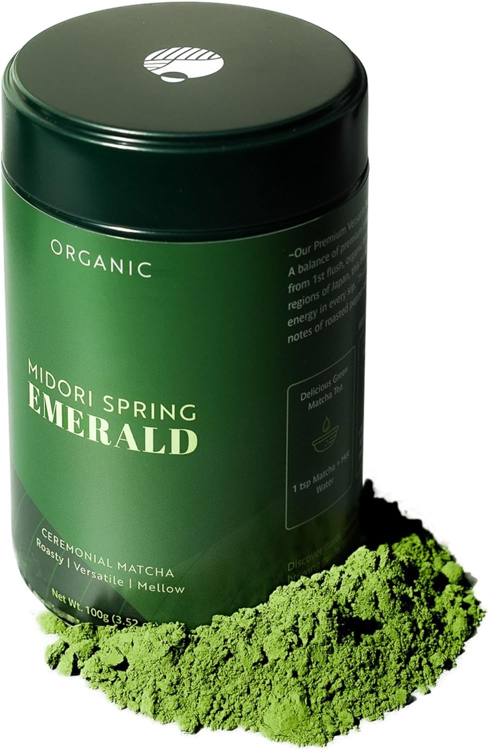 Premium Organic Japanese Matcha Powder - Midori Spring Ceremonial Grade, USDA Organic, Kosher, Vegan - Perfect for Tea Ceremonies, Lattes & Smoothies