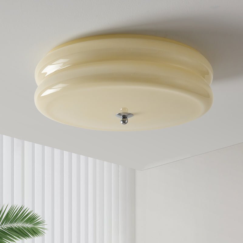 Art Deco Vintage Ceiling Light Fixture - Antique Bronze Finish, Crystal Accents - Perfect for Dining Room, Bedroom, or Foyer Lighting