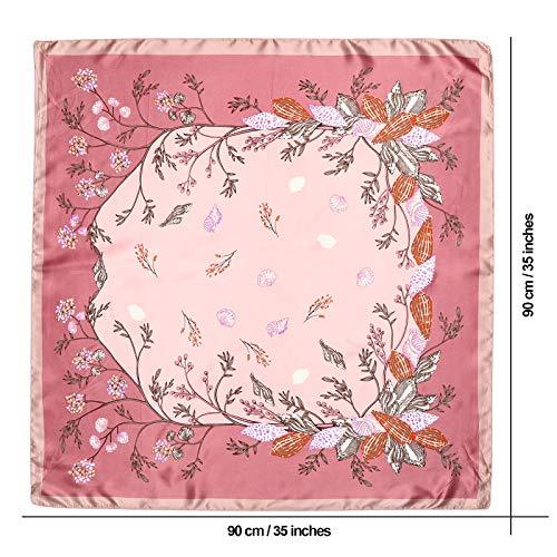 4 Pack Stylish Square Scarves - Fashionable Hair Accessories & Neck Scarves for Women - Perfect for Casual Outfits, Office Wear, and Special Occasions