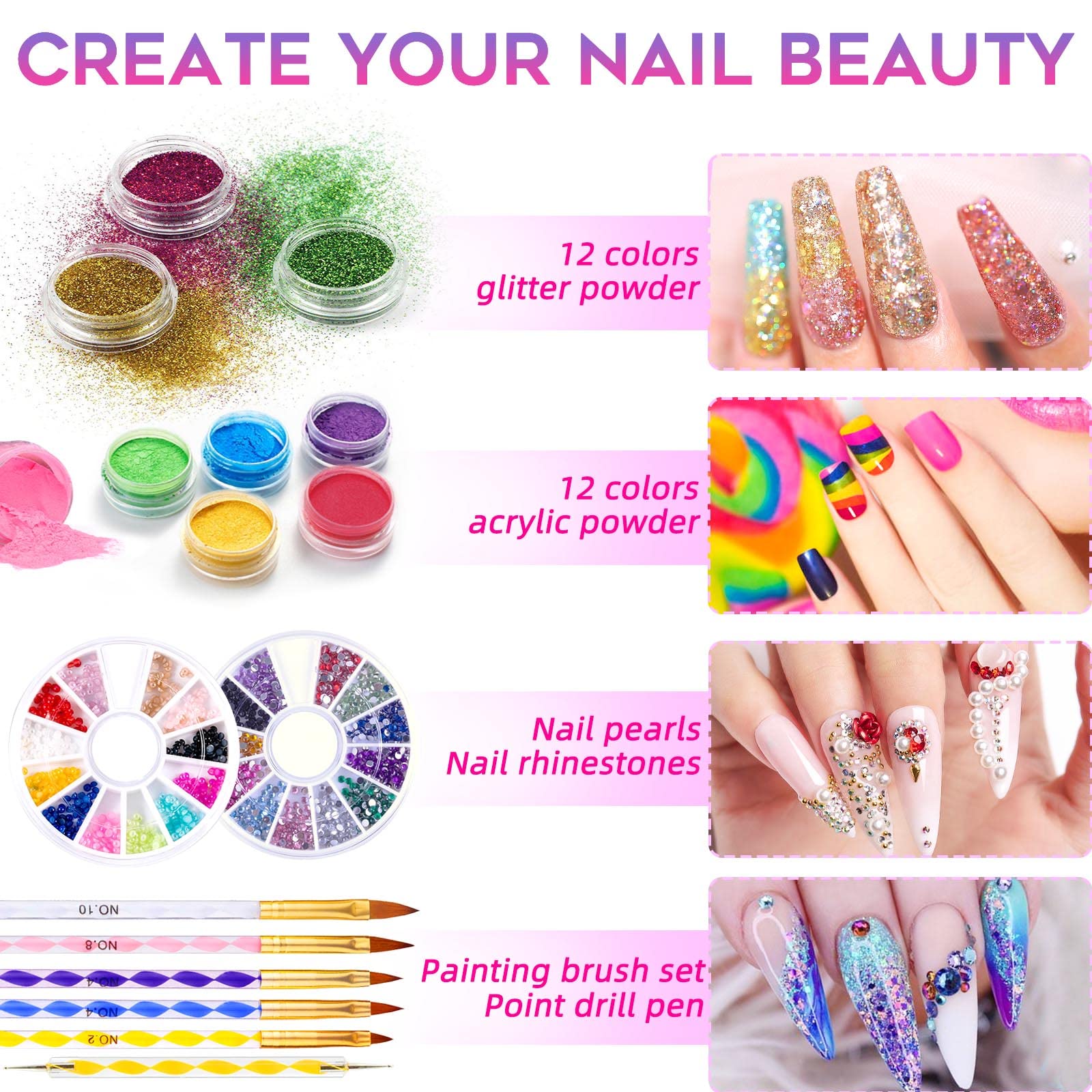 Professional Nail Art Tools Kit - Manicure & Pedicure Set with Nail Clippers, Cuticle Pusher, Nail Files for Home Salon & DIY Nail Care - Perfect for Gift, Travel & Beauty Enthusiasts
