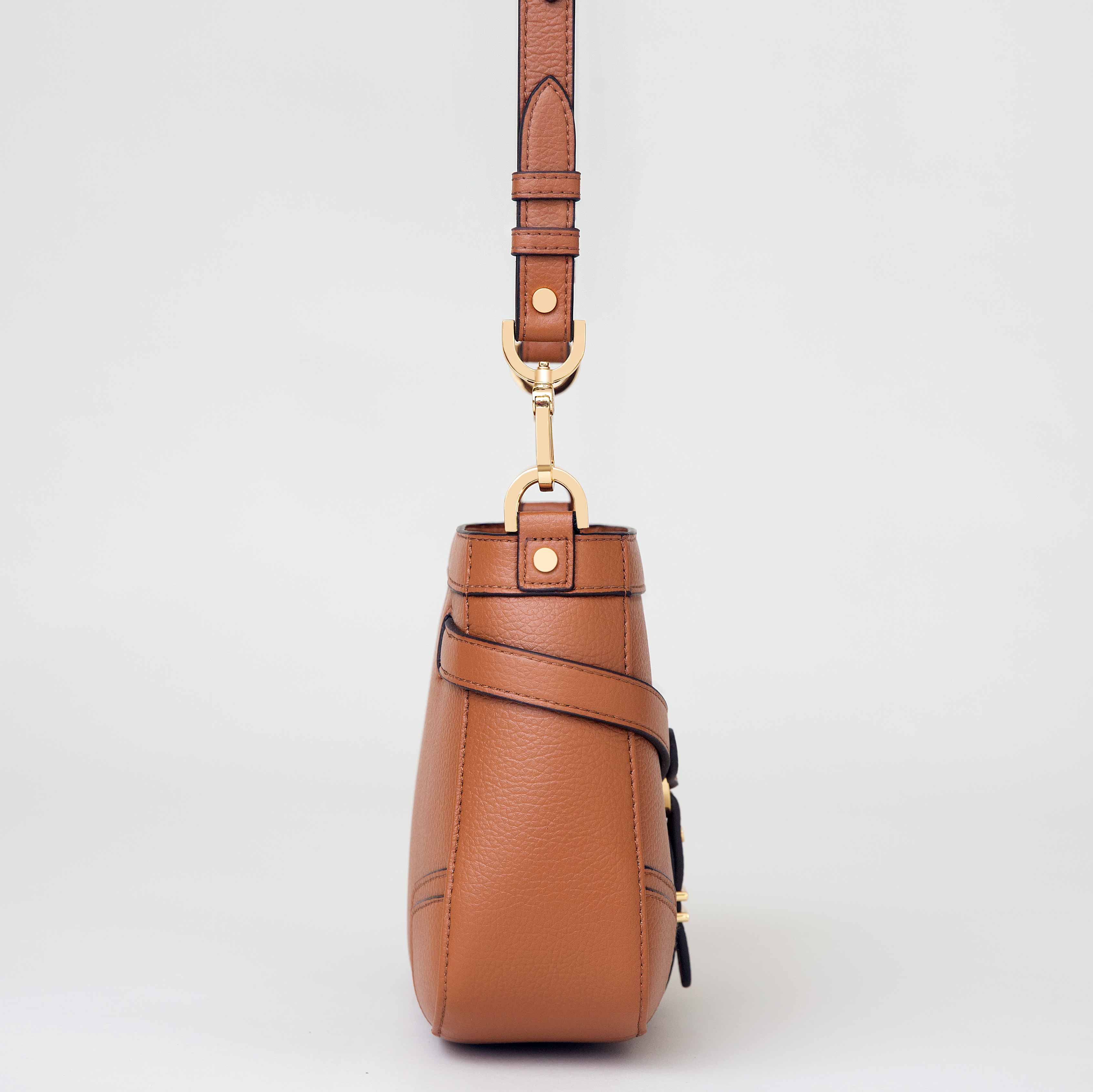 Stockholm Vegan Leather Crossbody Bag for Women | Camel Brown | Stylish & Cruelty-Free Purse for Everyday Use, Travel & Shopping