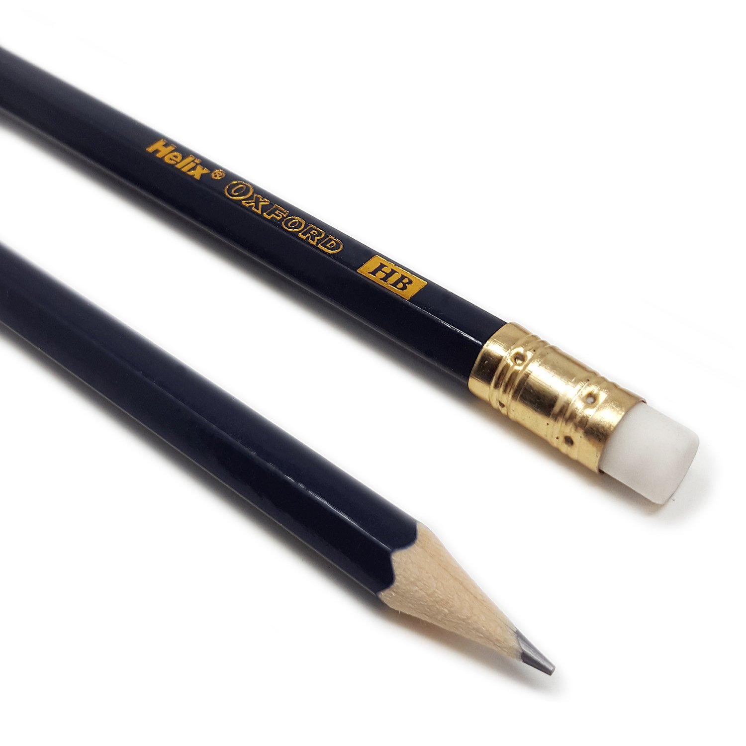 Helix Oxford HB Pencils with Eraser - 36 Pack Boxed Premium Drawing & Writing Pencils for School, Office & Art Projects