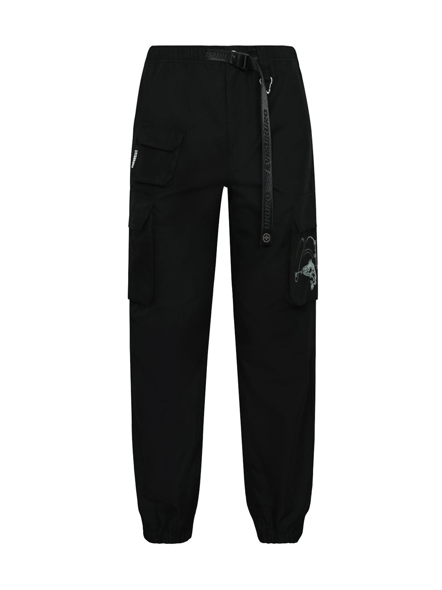 Allover Logo Jacquard Side Zipper Regular Fit Joggers for Men - Comfortable Casual Pants for Gym, Running, Lounge & Everyday Wear