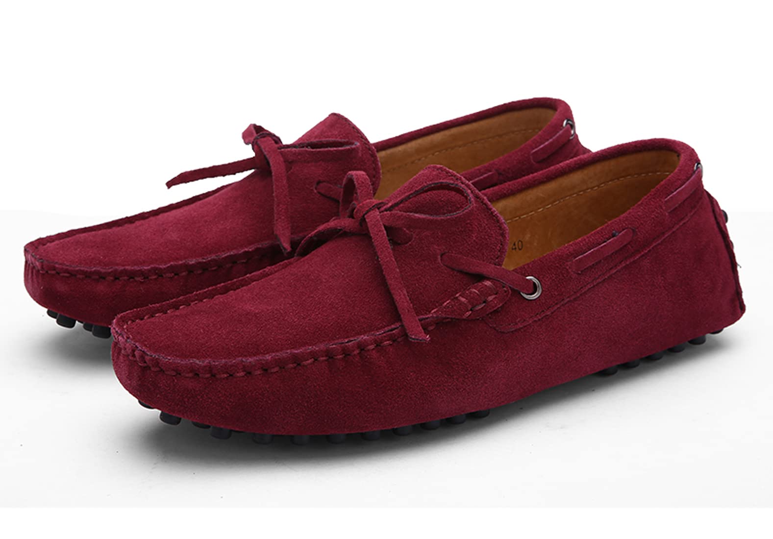 Santimon Men's Penny Loafers - Classic Suede Leather Moccasins Slip-On Shoes for Casual Wear, Driving & Prom | Comfortable & Stylish Men's Dress Shoes for Office, Parties & Everyday Use