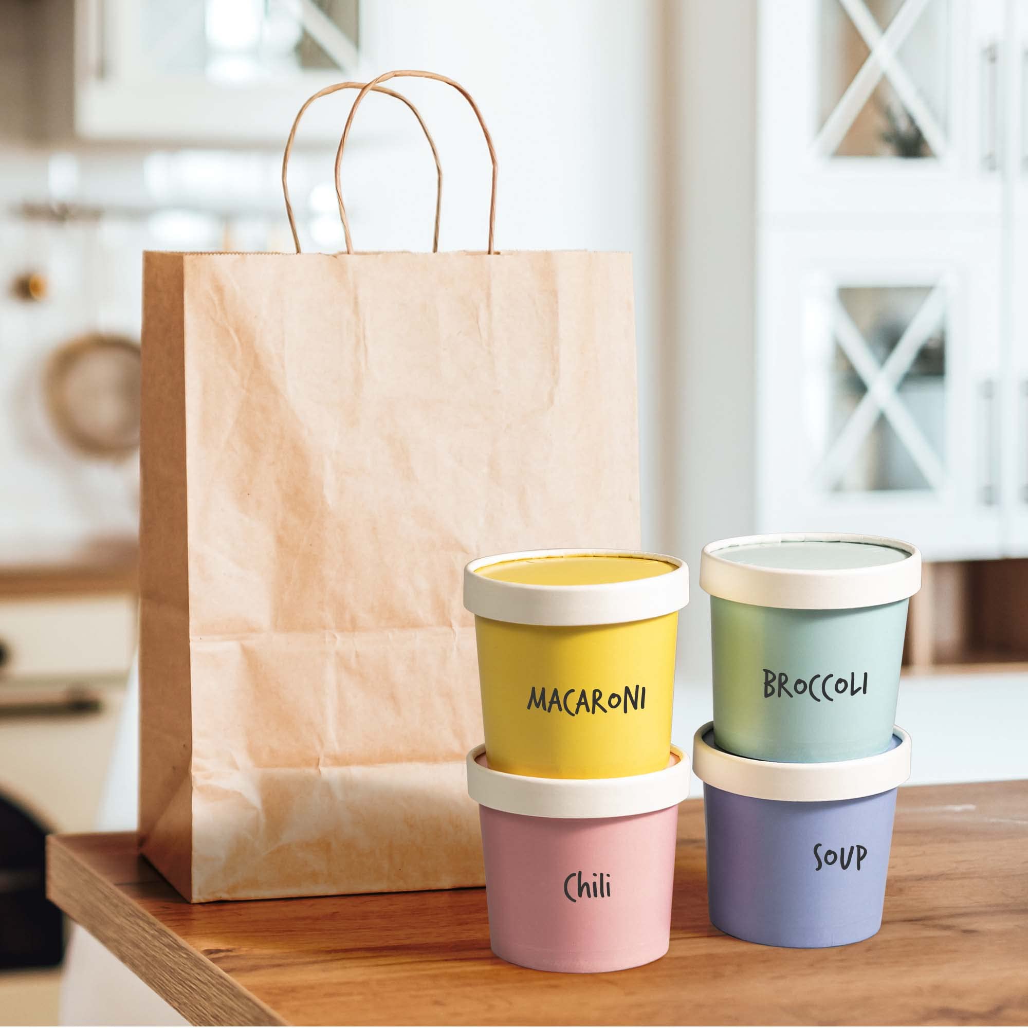 MATICAN 40-Pack 11-Oz Disposable Ice Cream Cups with Lids - Pastel Colored Paper Soup Containers for Desserts, Party Supplies & Takeout - BPA Free Eco-Friendly Bowls for Ice Cream, Gelato, Pudding & More
