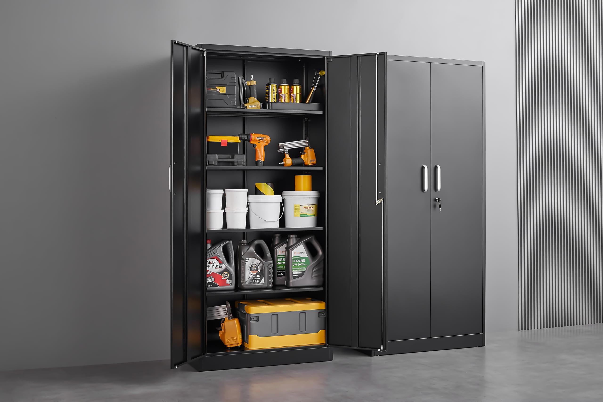 Heavy Duty Metal Storage Cabinet with Adjustable Shelves - 71