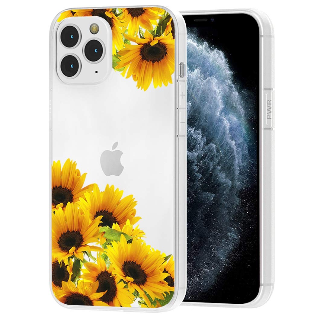 iPhone 11 Pro Max Case 6.5 inch - Clear Slim Shockproof TPU Protective Cover with Sunflower Pattern for Women & Girls | Perfect for Everyday Use, Work & Travel