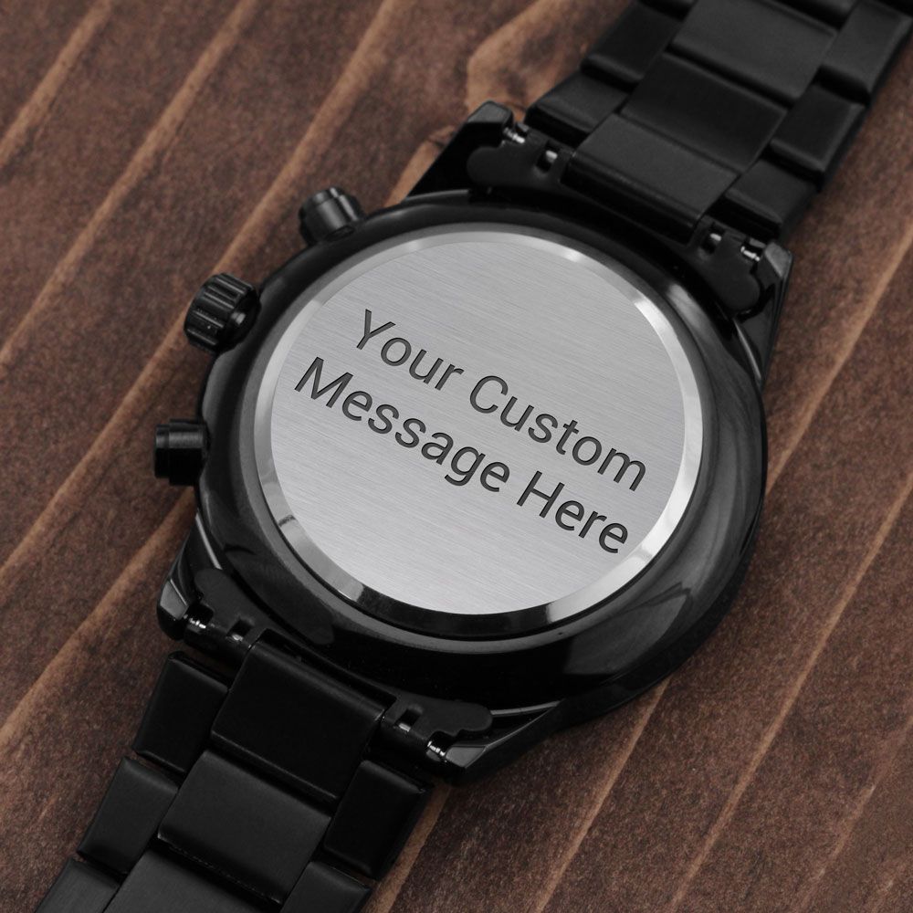 Personalized Engraved Watch for Men - Custom Gift for Dad, Husband - Birthday, Christmas, Anniversary Present - Perfect for Formal Events & Everyday Wear